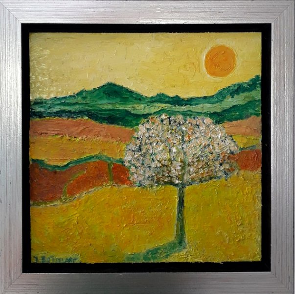 zonniglandschap1.jpg - Zonnig landschap 25x25cm